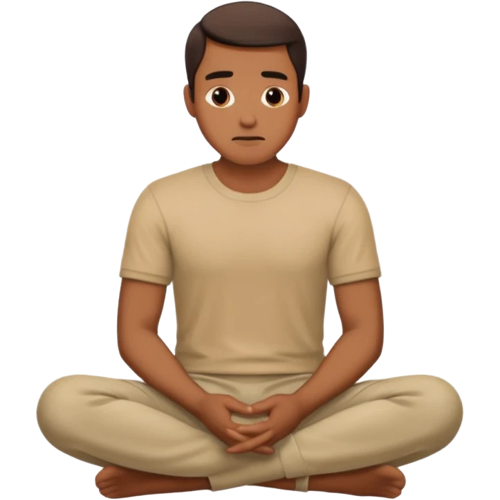 man sitting still emoji