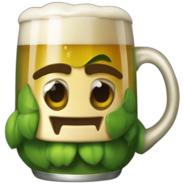 Zelda qui boit une bière emoji