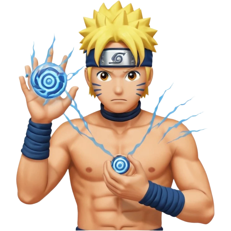 Naruto Holding a Rasangen in hand emoji
