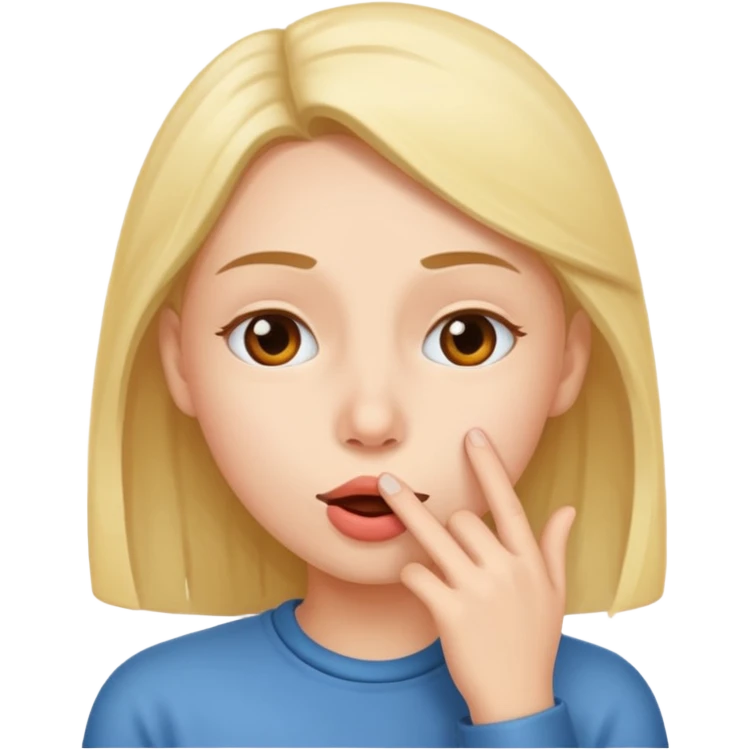 a person whispering, simple and expressive emoji