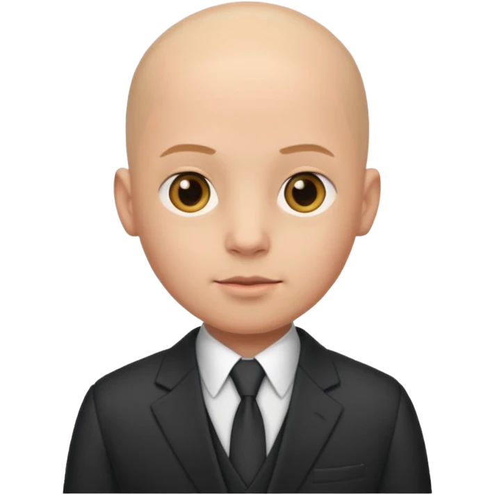 Bald boy in nice wear. emoji