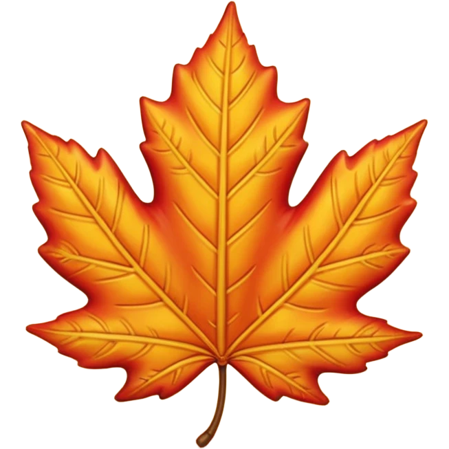 A cute 3D emoji of a fall leaf emoji