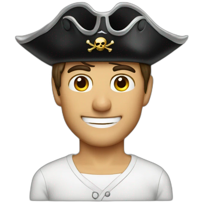 Tom Cruise with a pirate hat on his head emoji