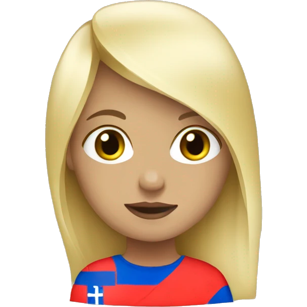 Blond girl with serbia flag emoji