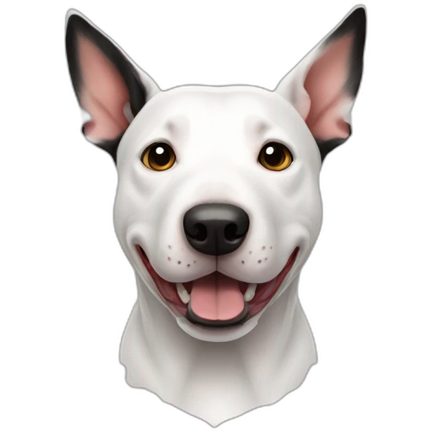 Atador bull terrier negro emoji