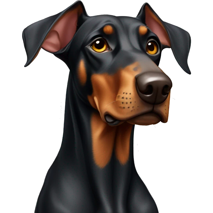 Doberman grown color  emoji