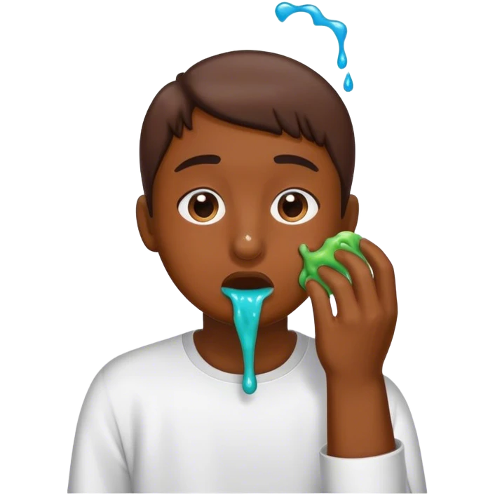 slime drip from nose wipe nose emoji