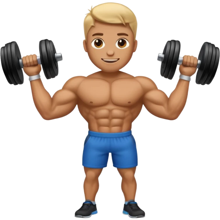 Gym emoji holding  dumbbell  emoji