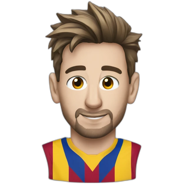 Messi wearing reyal madred T-shirt emoji