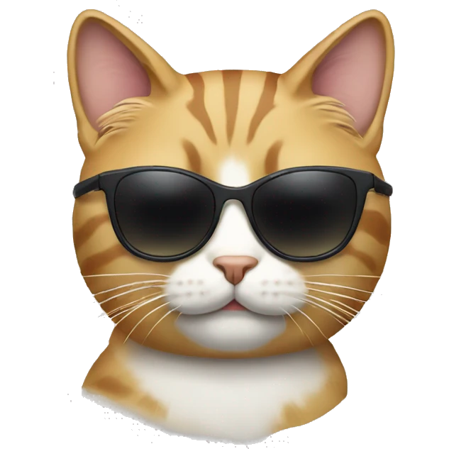 Cat with sunglasses emoji