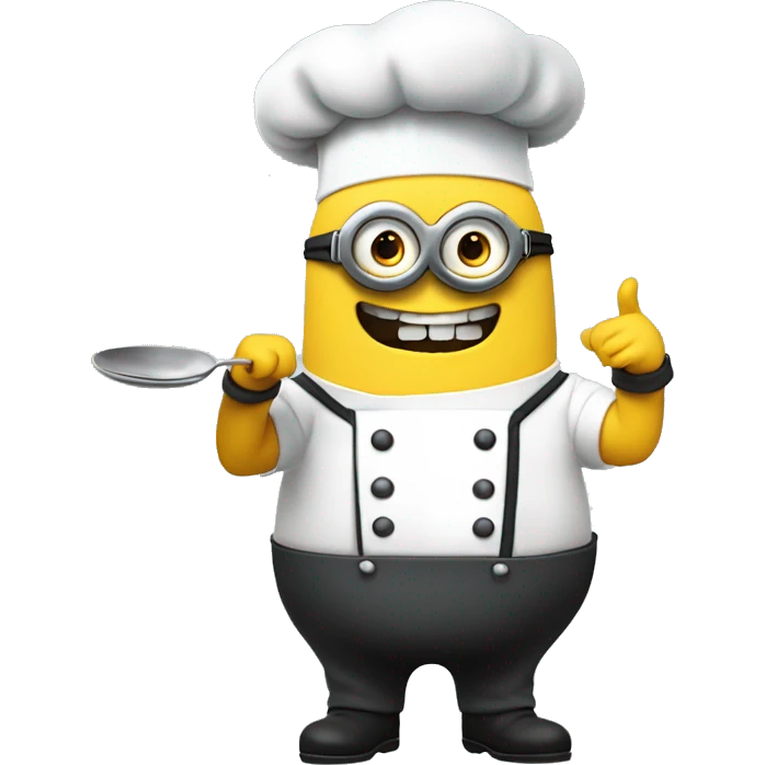 Despicable 4 character mega minion chef cooking up a storm emoji
