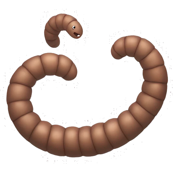 throwing worms emoji