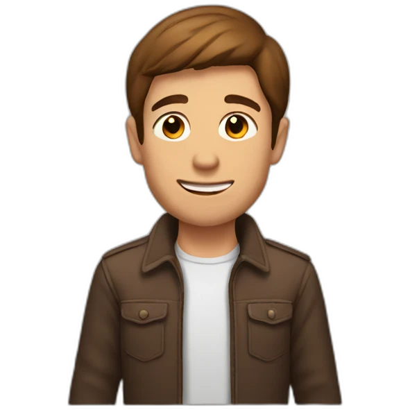 brown haired man with monkey on shoulder emoji