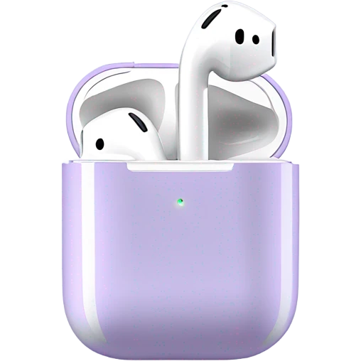 light purple air pods emoji