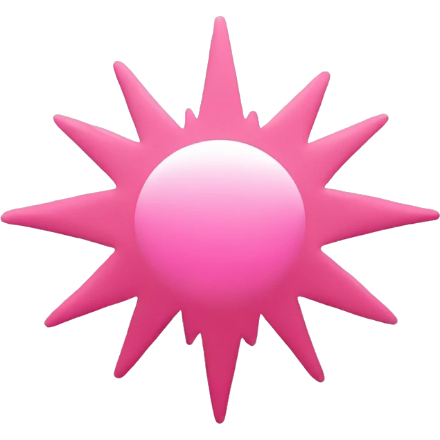 Pink rising sun emoji