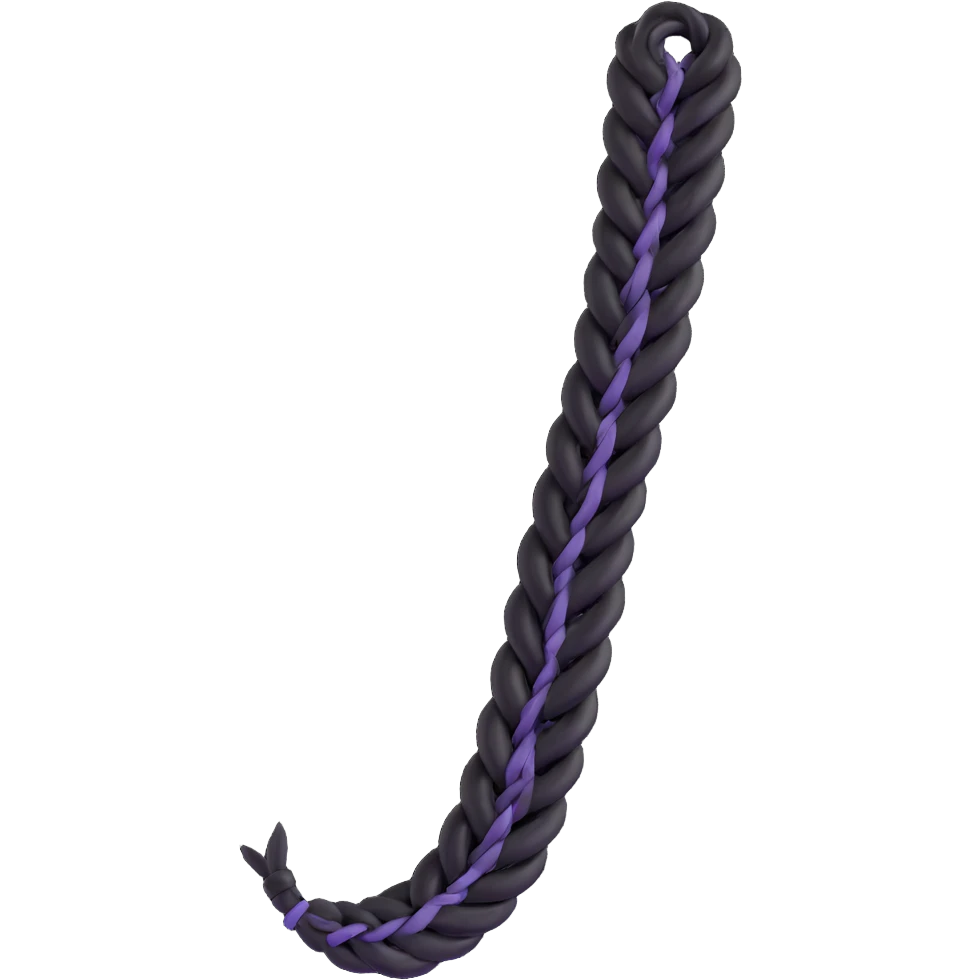 hair braid with silver rings emoji
