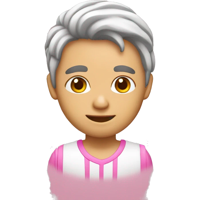 menino com cabelo rosa  emoji