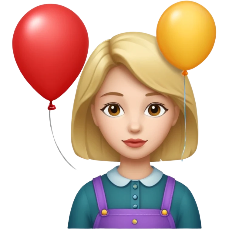 lady with a balloon emoji