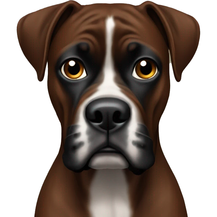 dark brown boxer dog emoji