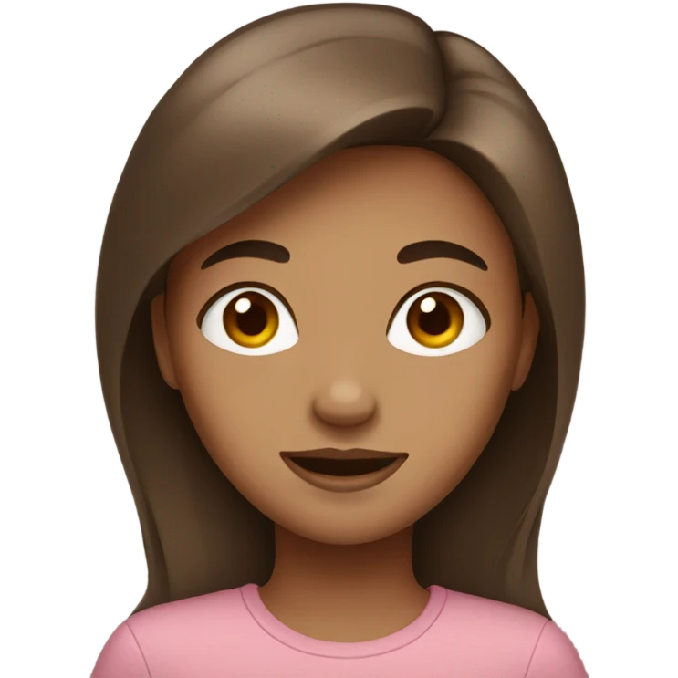 Girl with brown hair  emoji