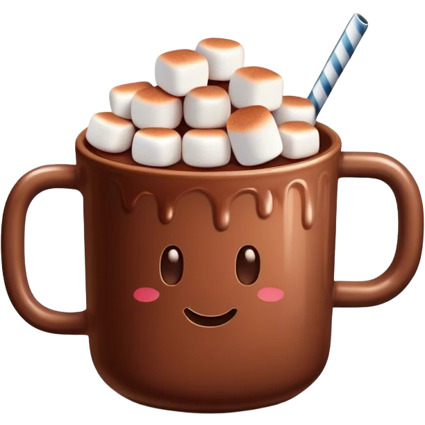 cocoa with floating marshmallow emoji