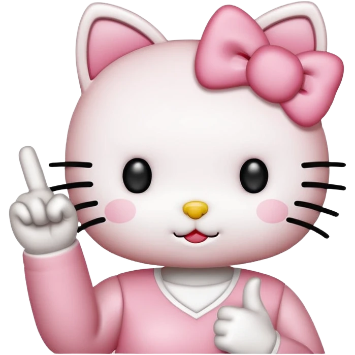 helli kitty middle finger emoji
