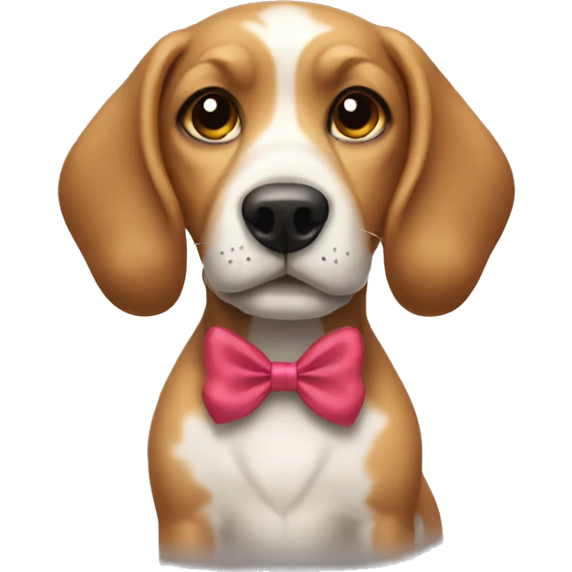 dog with a bow  emoji