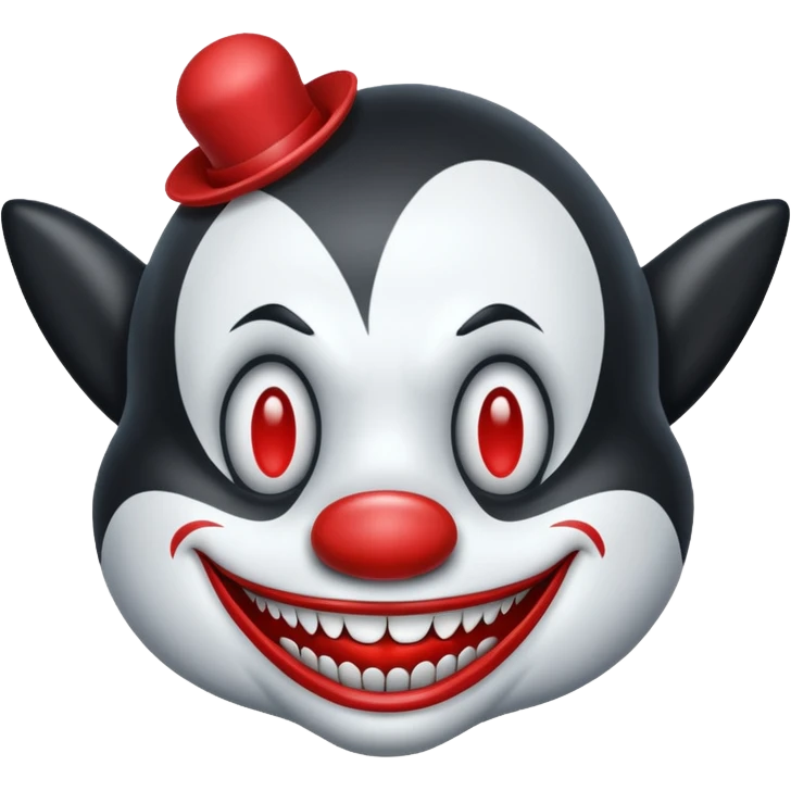 orca as an evil clown emoji