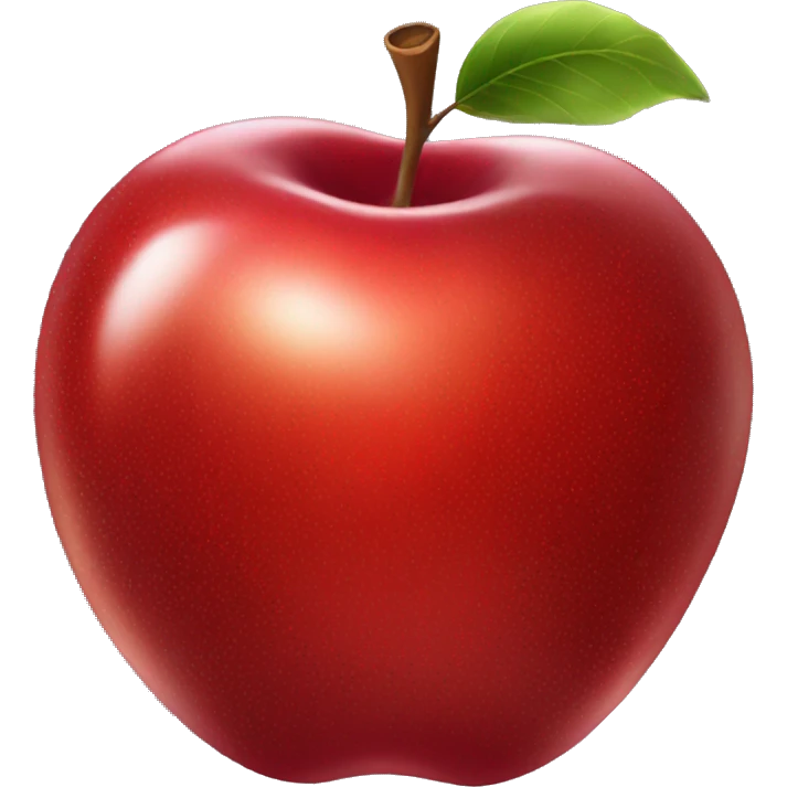 Red shiny apple emoji