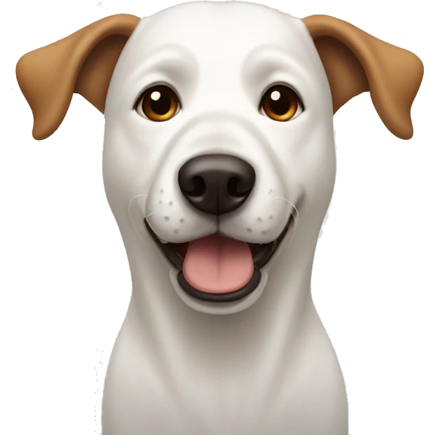 White dog brown ears emoji