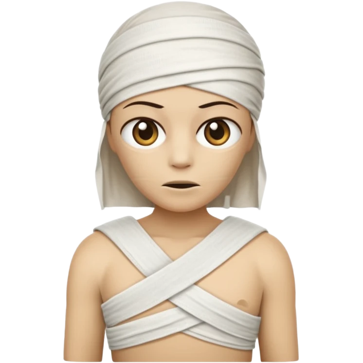 Mummy in white t-shirt emoji