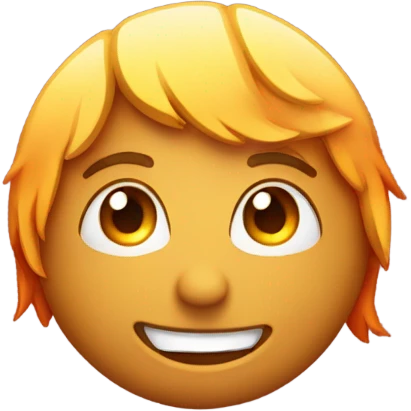 Soft smile with a tear coming down, inside a fire emoji