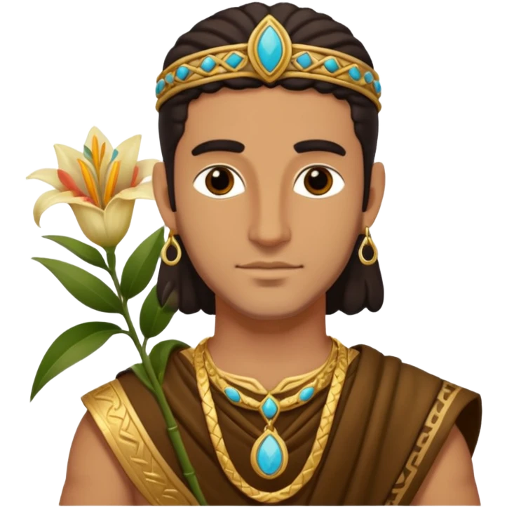 Ancient Minoan prince of lillies emoji