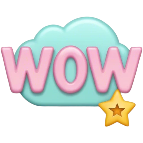 pastel sign say "wow" emoji