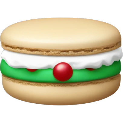 Christmas macaron emoji