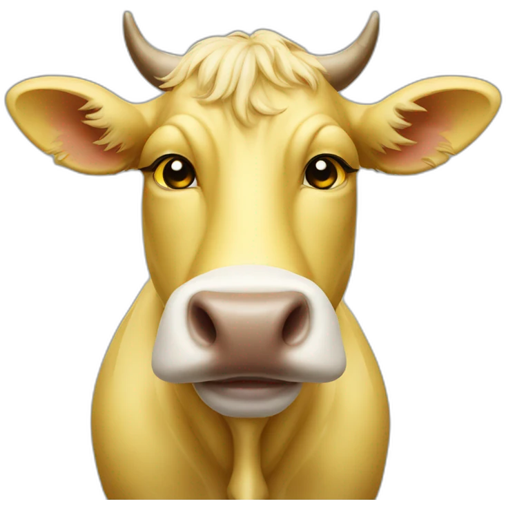 Yellow cow emoji