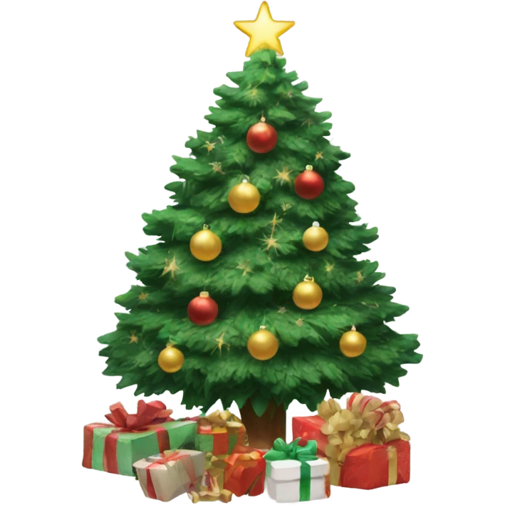 A Christmas tree￼ aesthetic emoji