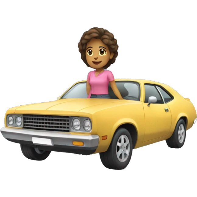 mujer coche emoji