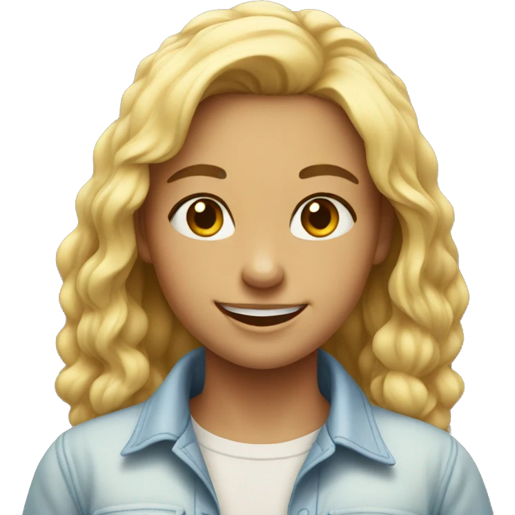 smiling girl in shirt emoji