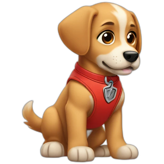 Lightning McQueen but as a puppy emoji