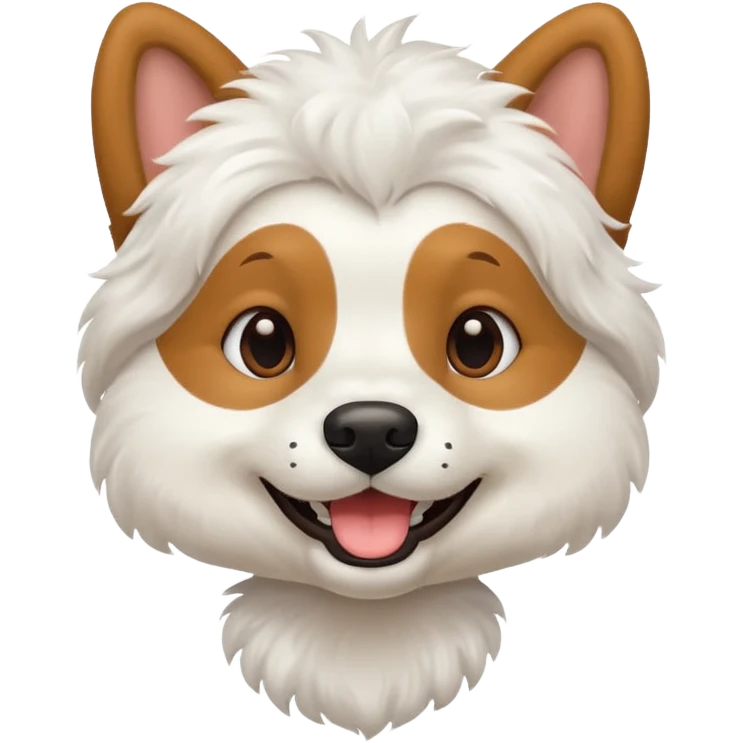 Dog samoyède smiling  emoji