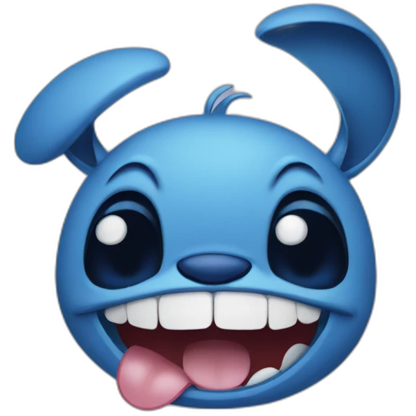 Stitch laughing with tears emoji