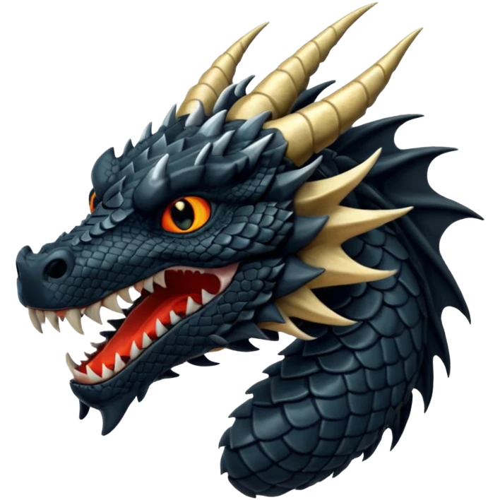 

black dragon head emoji