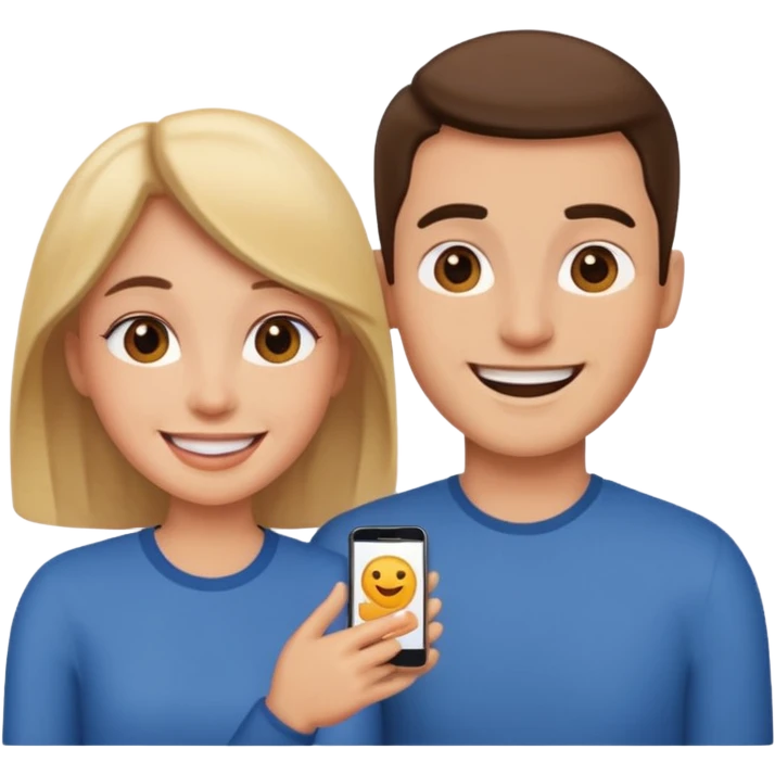 couple in love talking emoji