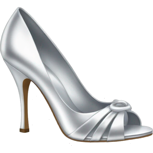 Silvery twirls low heels emoji