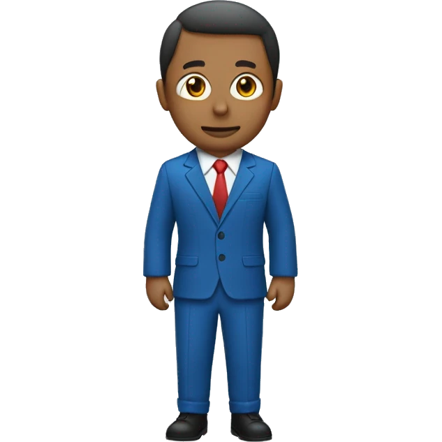 buzo con traje azul en un mar rojo emoji