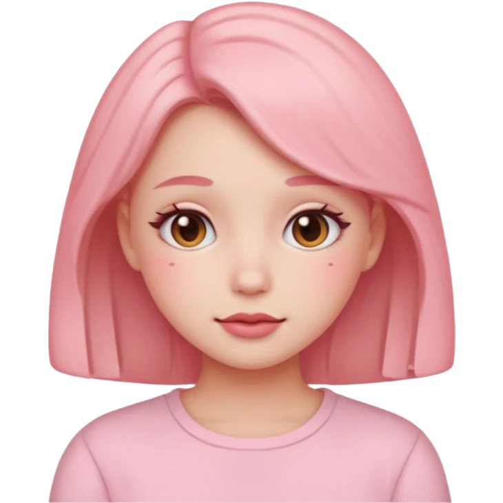 “Emoji girl, soft girl aesthetic, pink blush emoji