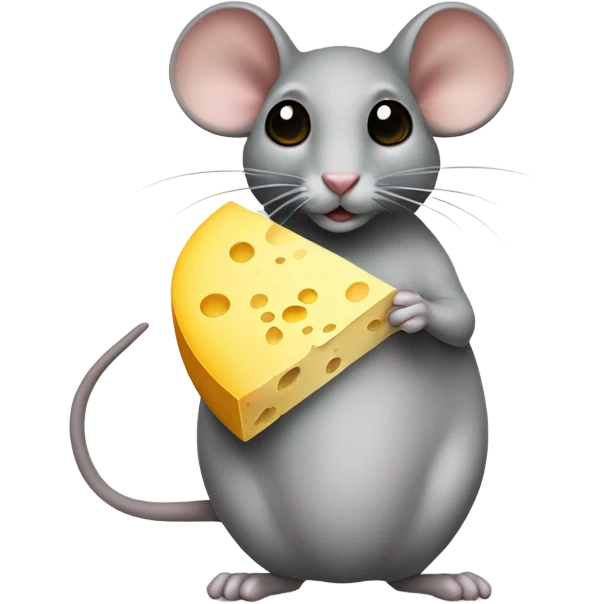 Mouse with cheese emoji