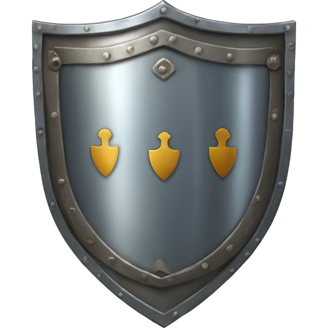 Iron shield with ribbon scroll  emoji