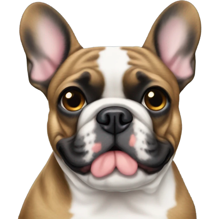 One eyed brindle French bulldog emoji